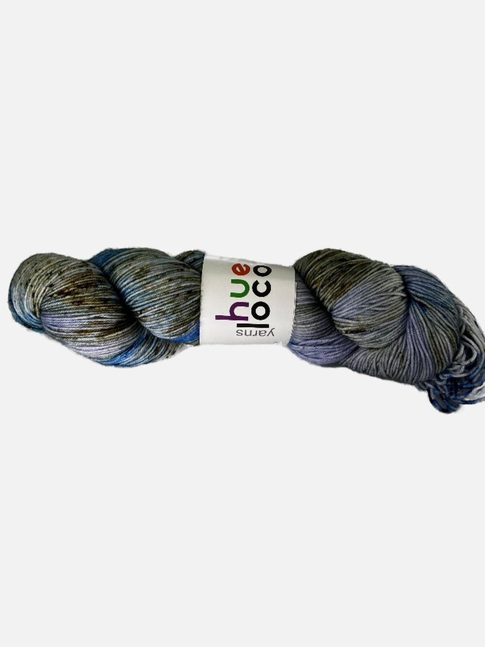 Hue Loco Yarn Phyllis Sock SW Merino Nylon "Open Skies" Speckles 463 yds 100 g